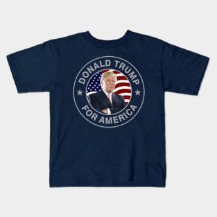 Donald Trump US Flag Kids T-Shirt